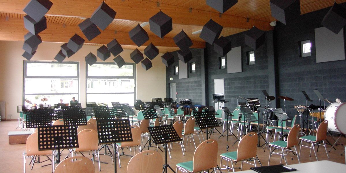 Acoustics solutions in a music classroom